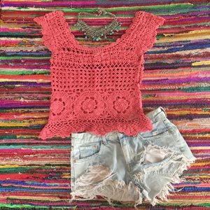 Pins and Needles UO Crochet Tank Top